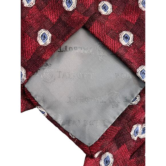 Robert Talbott Stackpole Moore Tryon Silk VTG Tie Jacquard Foulard scotch plaid - Picture 8 of 11